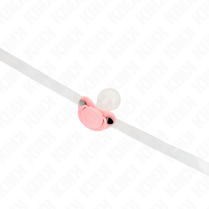 KINK - MORDAZA CON FORMA DE CHUPETE ROSA 5,5 x 4 CM AJUSTABLE 43-60 CM