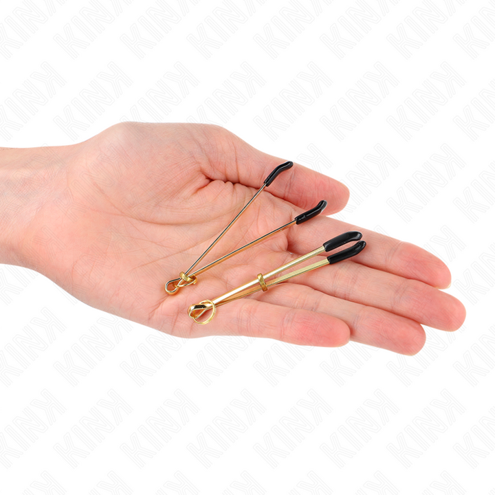 KINK - PINZAS PARA PEZONES FINAS DORADAS 7 CM