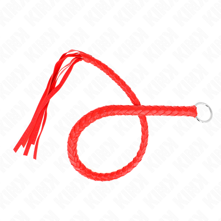 KINK - LÁTIGO DE SERPIENTE CON ANILLA DE MANO ROJA 65 CM