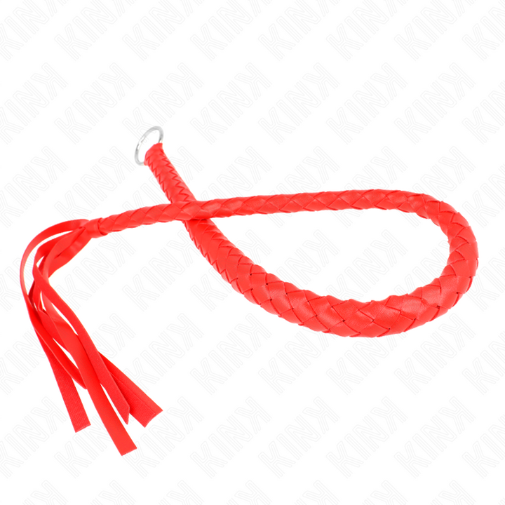 KINK - LÁTIGO DE SERPIENTE CON ANILLA DE MANO ROJA 65 CM