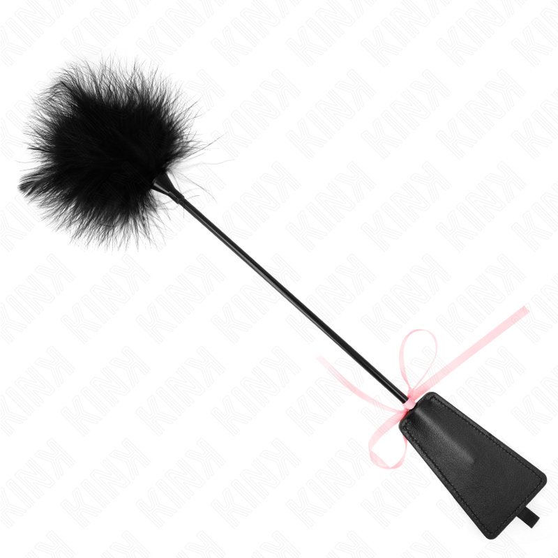 KINK - PLUMAS DE COSQUILLEO CON LAZO DE CINTA ROSA 49 CM