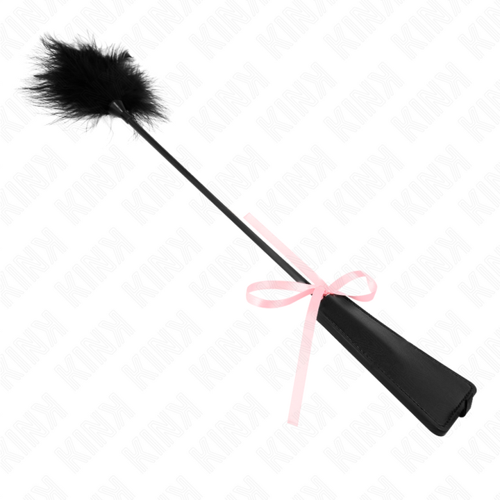 KINK - PLUMAS DE COSQUILLEO CON LAZO DE CINTA ROSA 49 CM