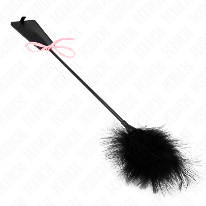 KINK - PLUMAS DE COSQUILLEO CON LAZO DE CINTA ROSA 49 CM