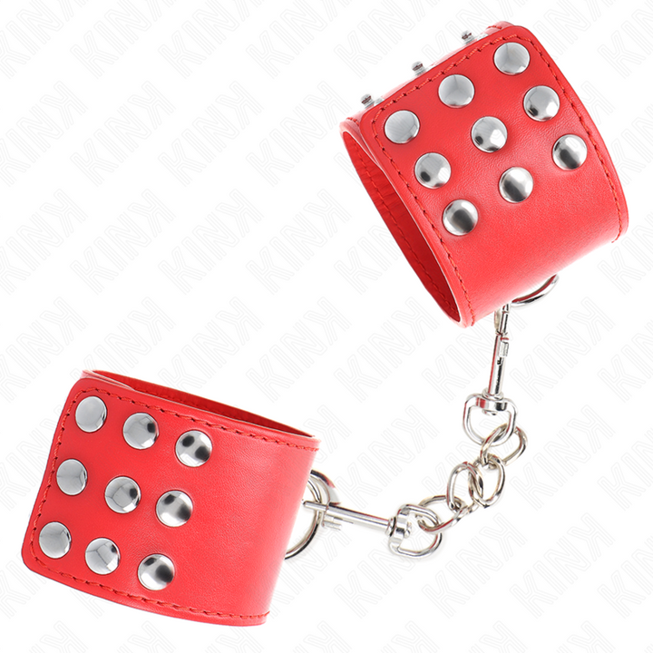 KINK - SUJECIONES DE MUÑECA CON CIERRE A PRESIÓN ROJO AJUSTABLE 19-24 CM X 5,5 CM