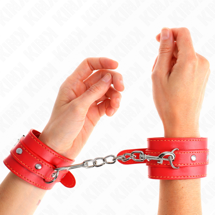 KINK - MUÑEQUERAS FINAS ROJAS AJUSTABLES 21-33 CM