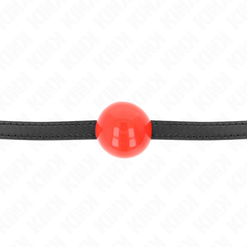 KINK - MORDAZA ROJA DE BOLA SÓLIDA INDIVIDUAL DE 4 CM 65 x 1,5 CM