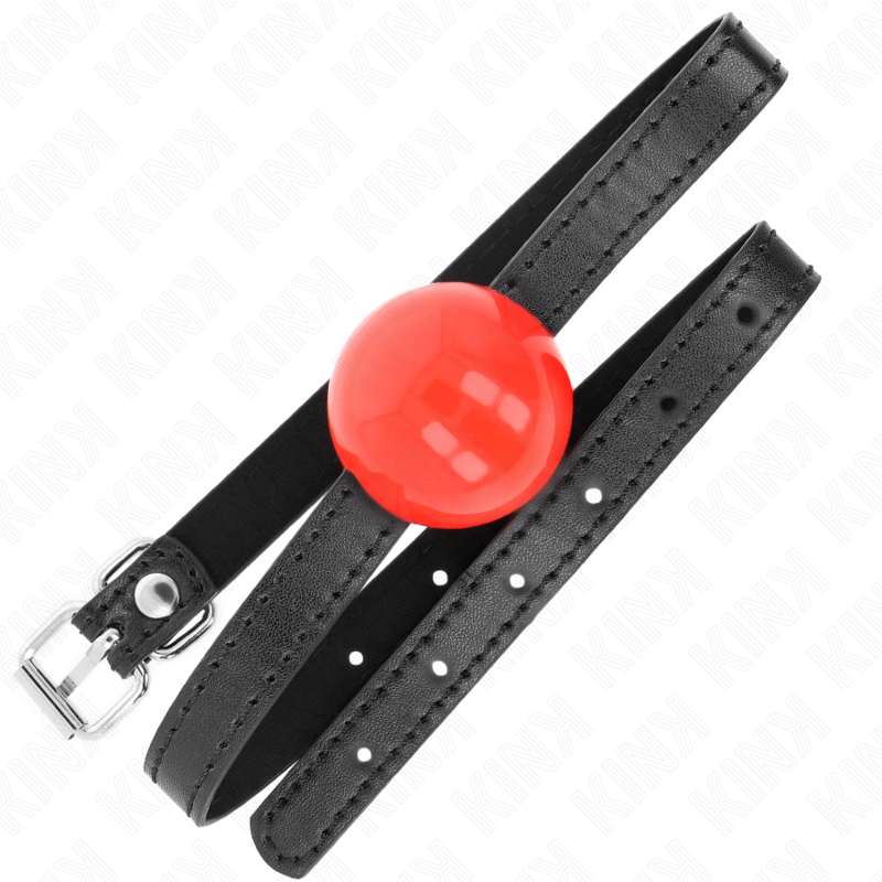 KINK - MORDAZA ROJA DE BOLA SÓLIDA INDIVIDUAL DE 4 CM 65 x 1,5 CM