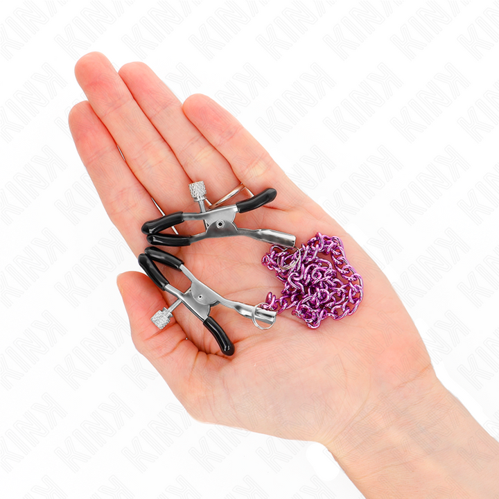 KINK - PINZAS PARA PEZONES DE CADENA MORADA 30 CM