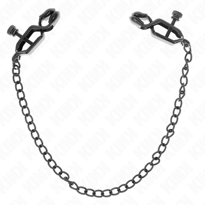 KINK - PINZAS PARA PEZONES DE CADENA PLANA NEGRAS 30 CM