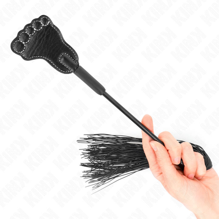 KINK - PALA CON FORMA DE PIE Y LÁTIGO DE BORLA 31 CM