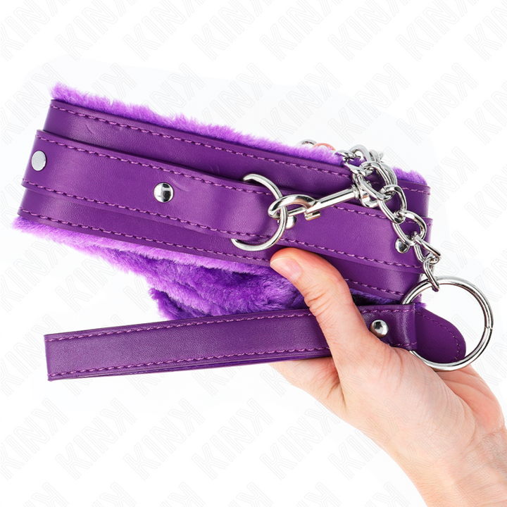 KINK - COLLAR CON CORREA 65 CM CON RESTRICCIONES MORADO 36-42 CM X 5.5 CM