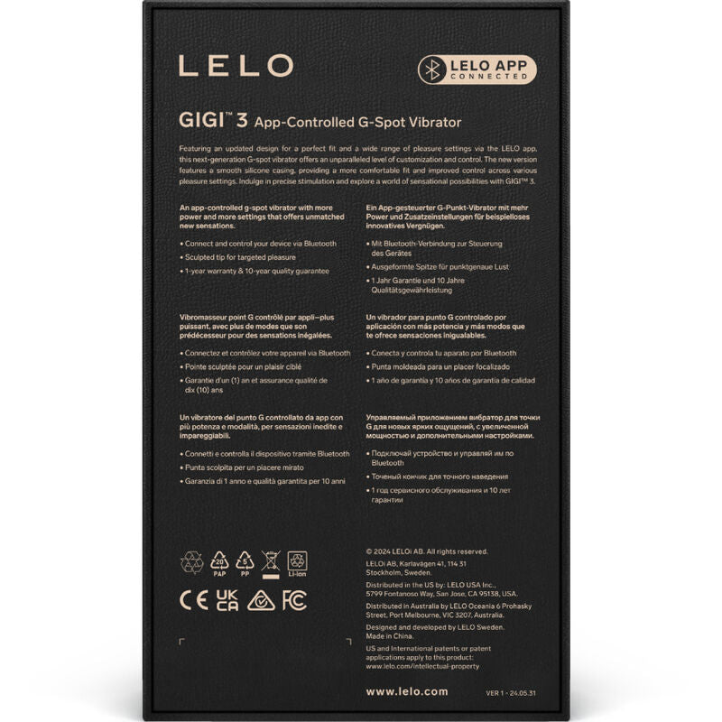 LELO - VIBRADOR GIGI™ 3 PUNTO G ROSA