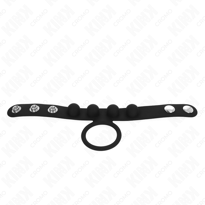 KINK - ANILLO DE CUERO PARA EL PENE 3,5 CM CON CIERRE DE PRESIÓN 23 X 2 CM