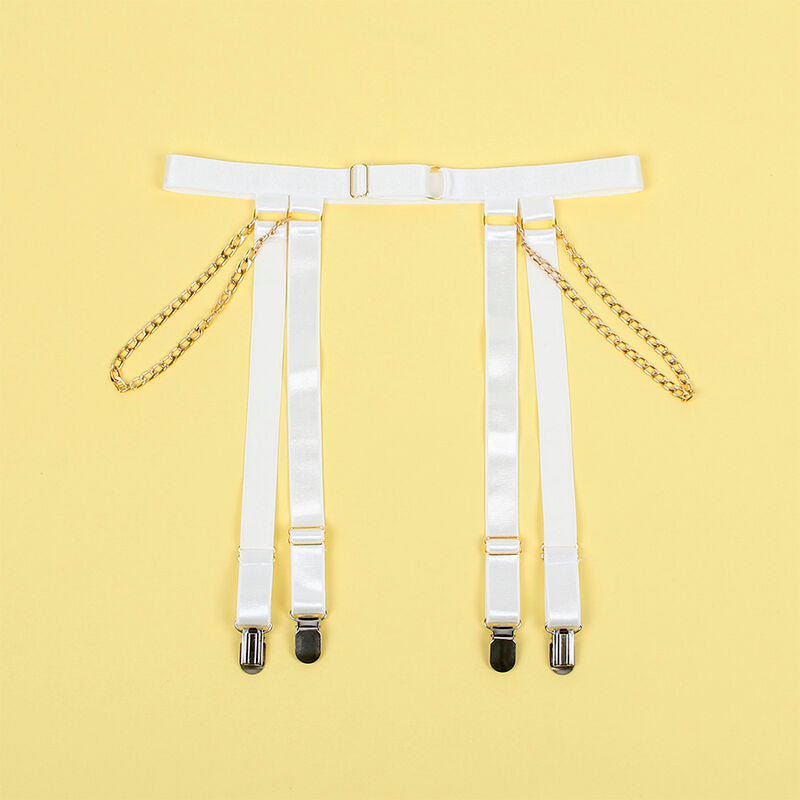 SUBBLIME - 954291 BODY CON CADENAS + LIGUERO BLANCO L/XL