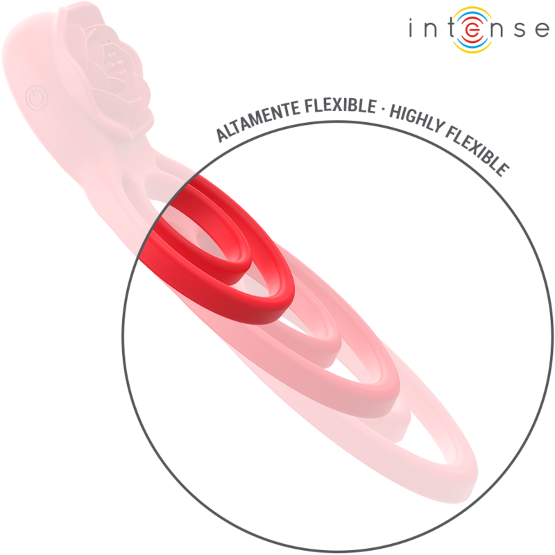 INTENSE - ESTIMULADOR GAIL ROSA 10 VIBRACIONES CONTROL REMOTO ROJO