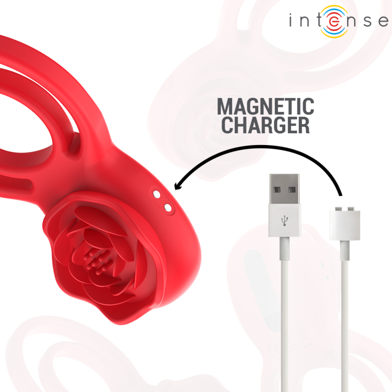 INTENSE - ESTIMULADOR GAIL ROSA 10 VIBRACIONES CONTROL REMOTO ROJO