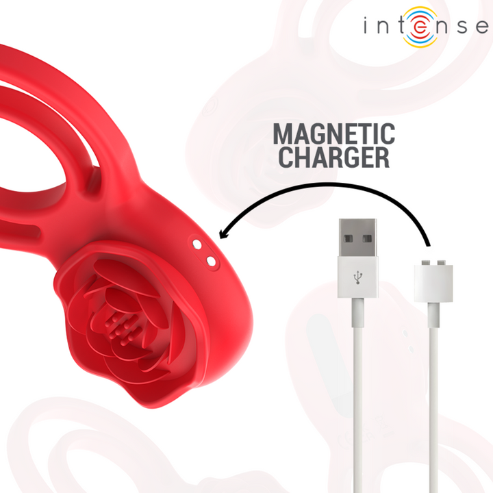 INTENSE - ESTIMULADOR GAIL ROSA 10 VIBRACIONES CONTROL REMOTO ROJO