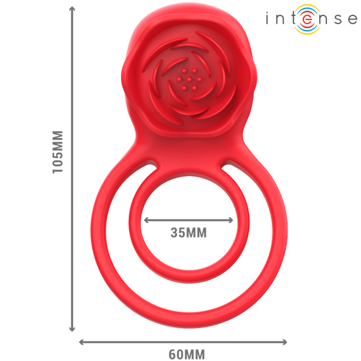 INTENSE - ESTIMULADOR GAIL ROSA 10 VIBRACIONES CONTROL REMOTO ROJO