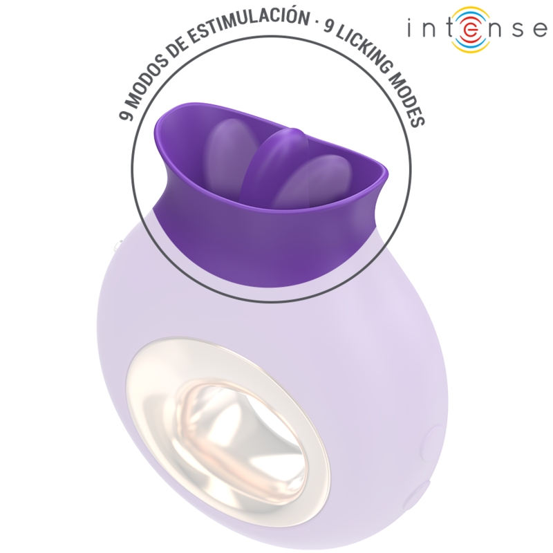 INTENSE - ESTIMULADOR DE CLÍTORIS TULI 9 VIBRACIONES Y 9 OSCILACIONES MORADO