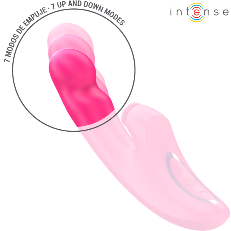 INTENSE - VIBRADOR EMI 13.5 CM MULTIFUNCIÓN 3 EN 1 10 VIBRACIONES ROSA