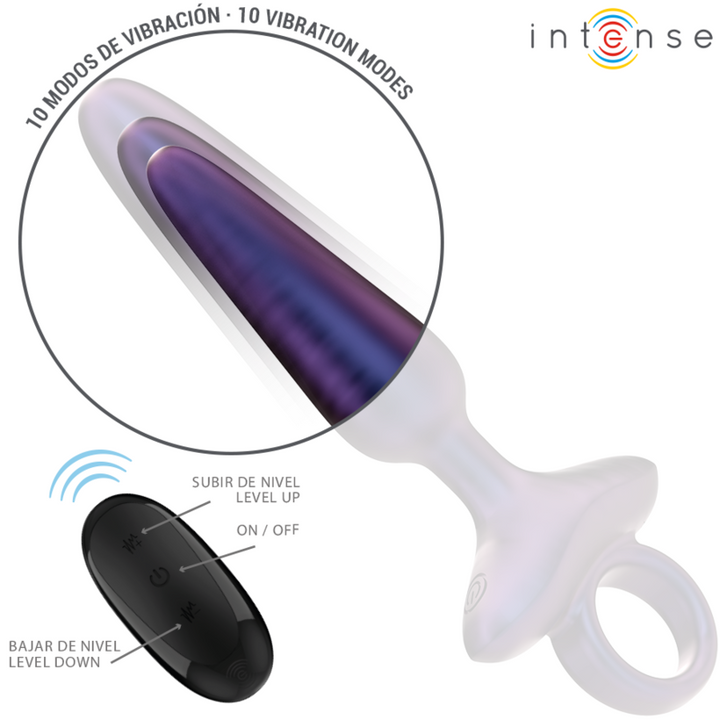 INTENSE - PLUG ANAL VIBRADOR MARLON MODELO 4 CONTROL REMOTO