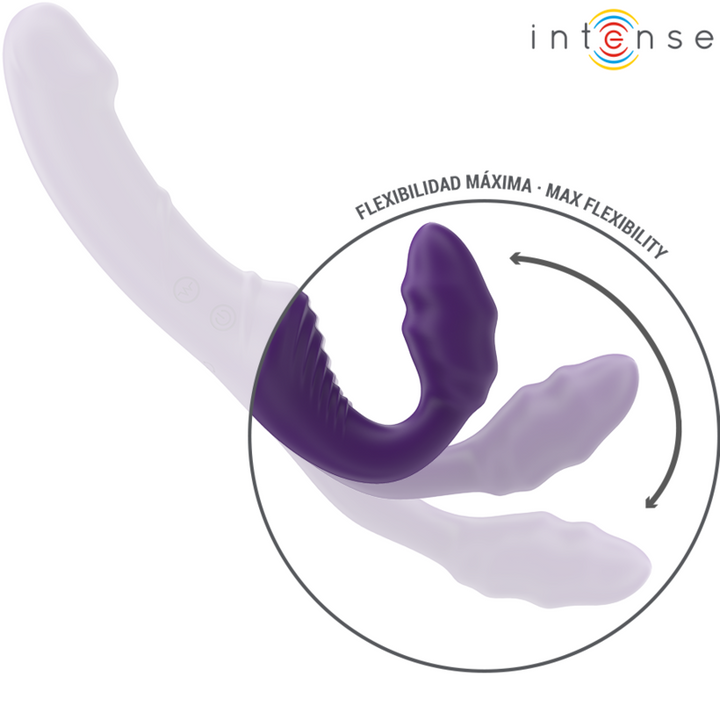 INTENSE - JILL VIBRADOR DOBLE 20 CM MORADO CONTROL REMOTO