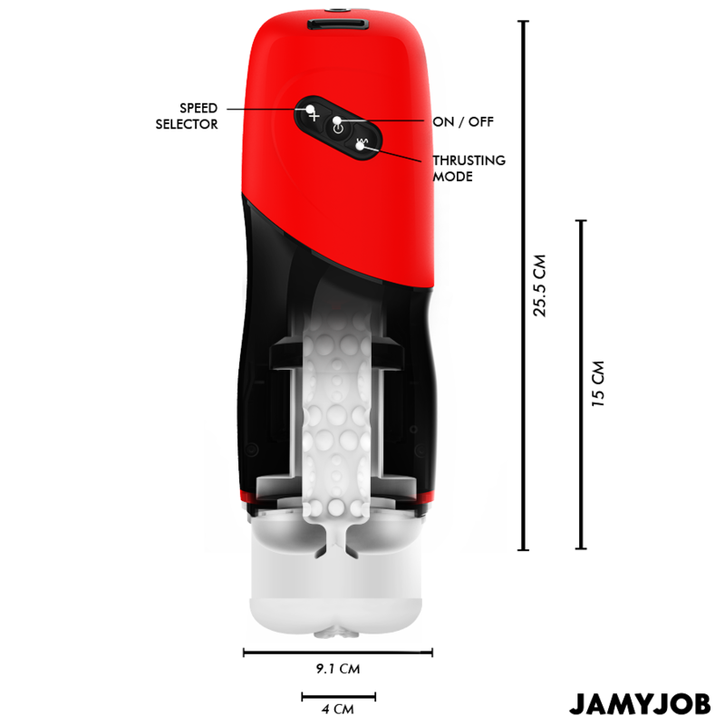JAMYJOB - MASTURBADOR VAGINAL AUTOMÁTICO XPEED 5 MODOS DE EMPUJE Y EFECTOS DE SONIDO
