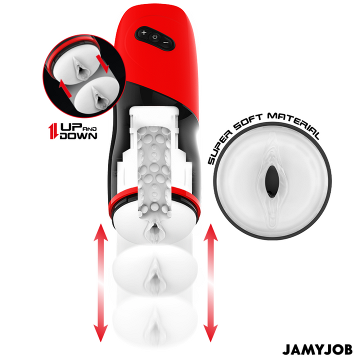 JAMYJOB - MASTURBADOR VAGINAL AUTOMÁTICO XPEED 5 MODOS DE EMPUJE Y EFECTOS DE SONIDO