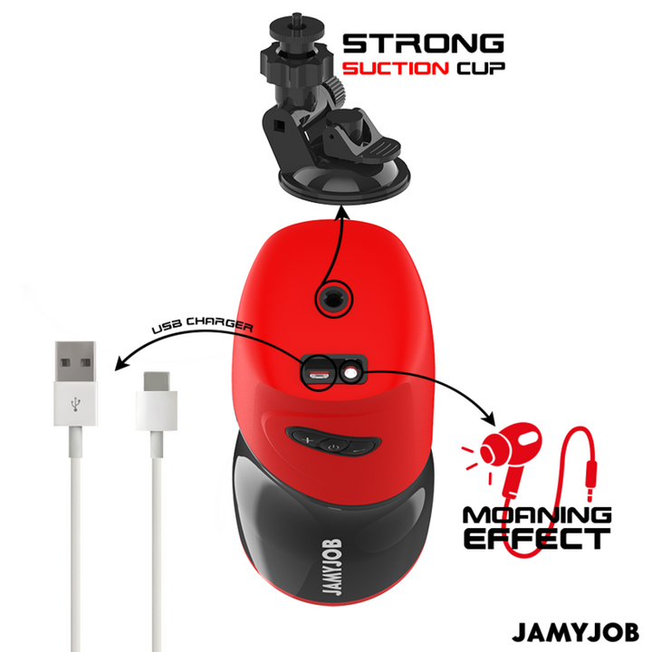JAMYJOB - MASTURBADOR VAGINAL AUTOMÁTICO XPEED 5 MODOS DE EMPUJE Y EFECTOS DE SONIDO
