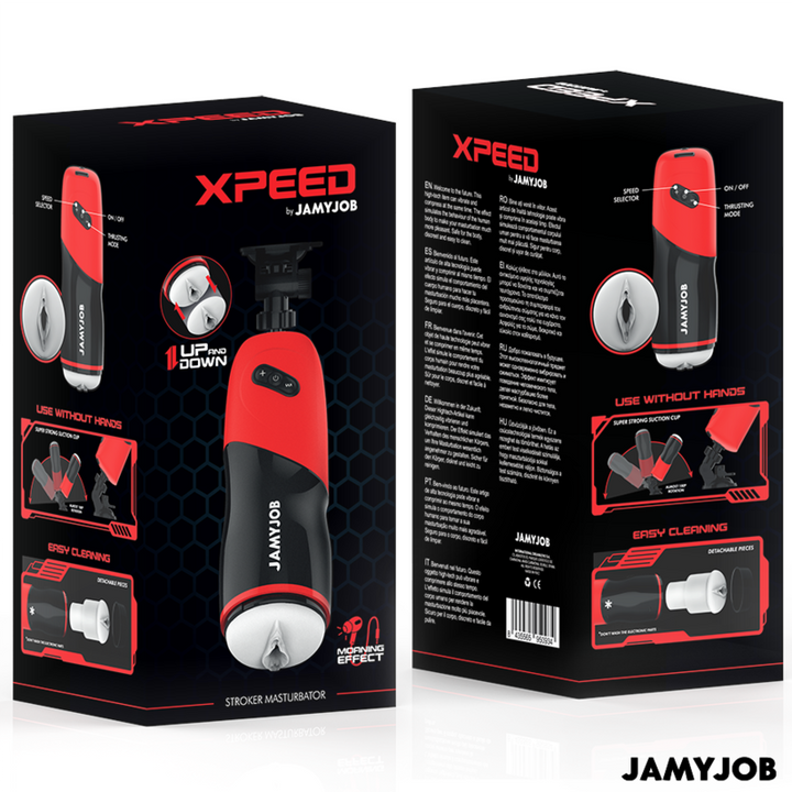 JAMYJOB - MASTURBADOR VAGINAL AUTOMÁTICO XPEED 5 MODOS DE EMPUJE Y EFECTOS DE SONIDO