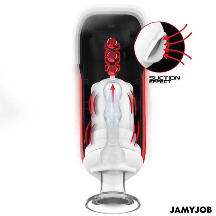 JAMYJOB - BLAZE AUTOMATIC MOUTH MASTURBATOR 5 MODES STIMULATING WAVES AND VIBRATION