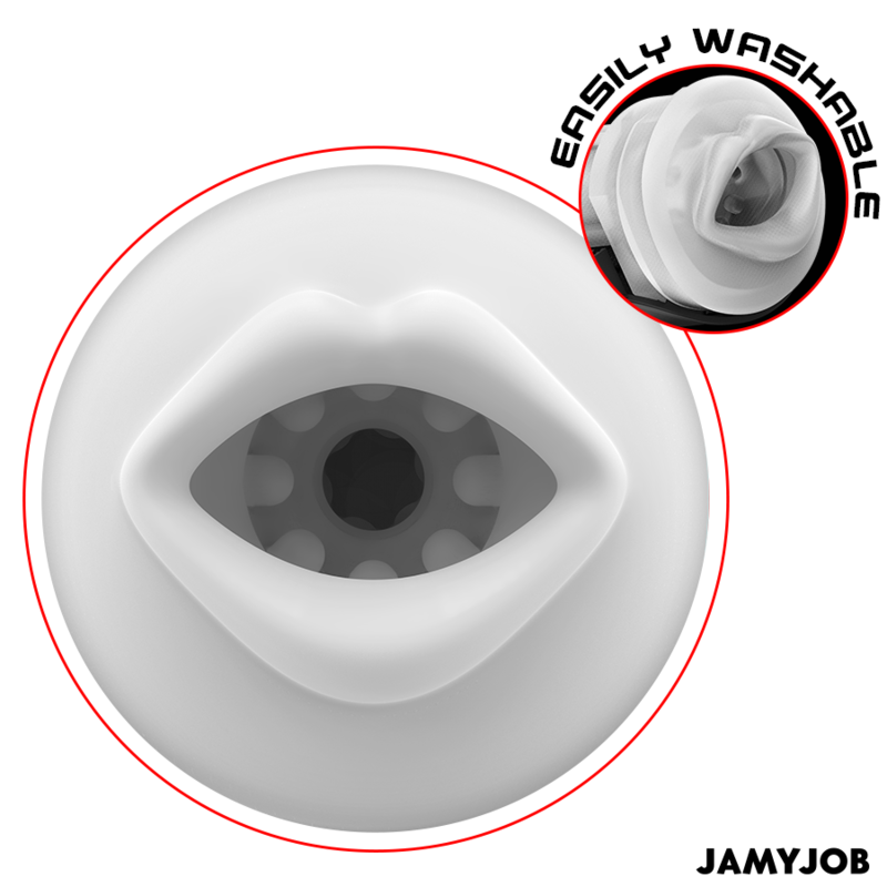 JAMYJOB - BLAZE AUTOMATIC MOUTH MASTURBATOR 5 MODES STIMULATING WAVES AND VIBRATION