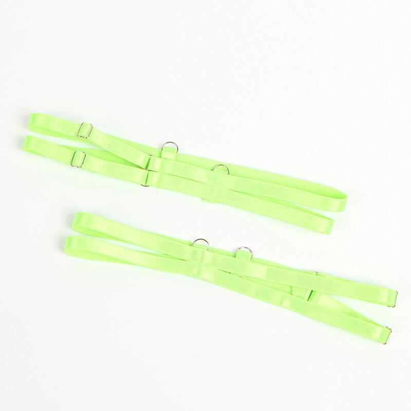 SUBBLIME - 955311 CONJUNTO DE SUJETADOR CON ENCAJE Y LIGUERO VERDE Y AZUL S/M