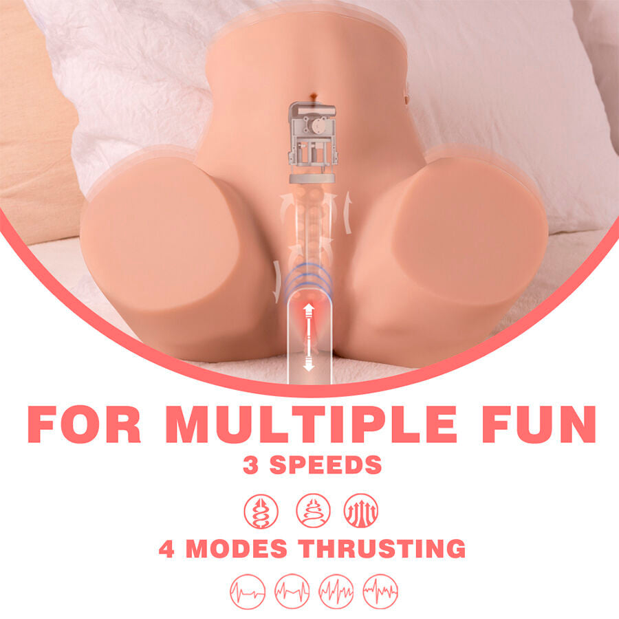 XISE - DANAE THRUSTING REALISTIC VAGINA MASTUBADOR WITH MULTI-POSITION VIBRATION