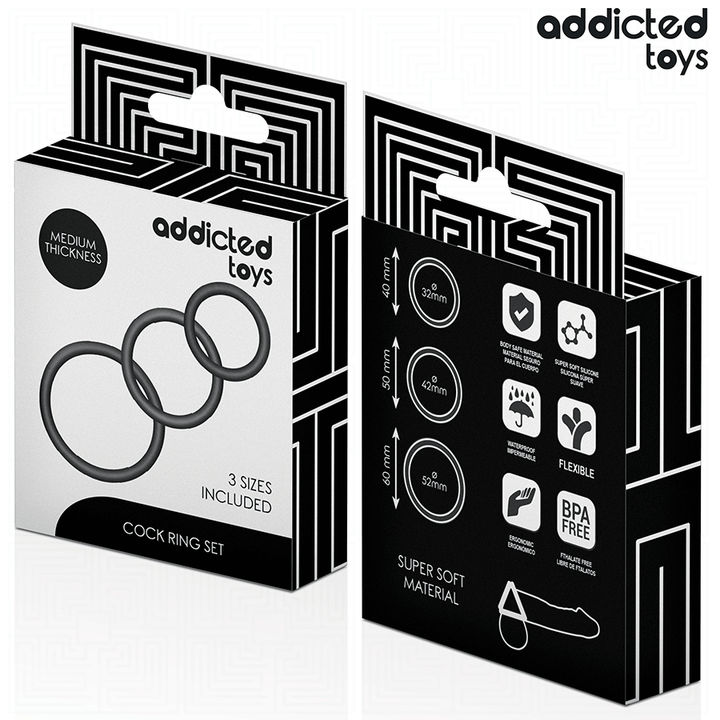 ADDICTED TOYS - SET OF SILICONE RINGS MODEL 2