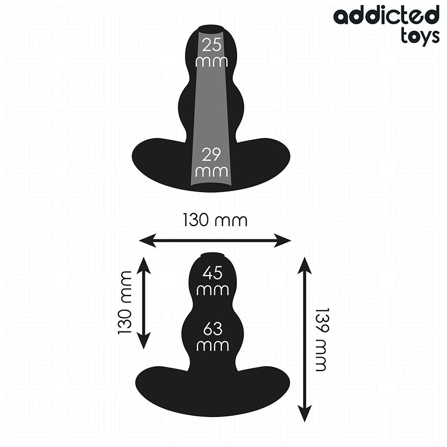 ADDICTED TOYS - HOLLOW ANAL PLUG SILICONE SIZE XL 13.9 CM