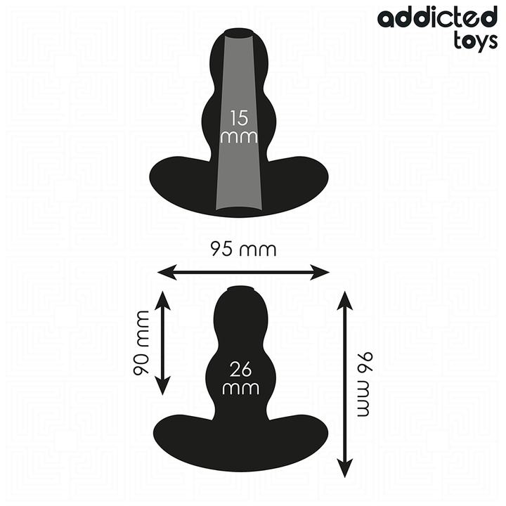 ADDICTED TOYS - PLUG ANAL HUECO DE SILICONA TALLA M 9.6 CM