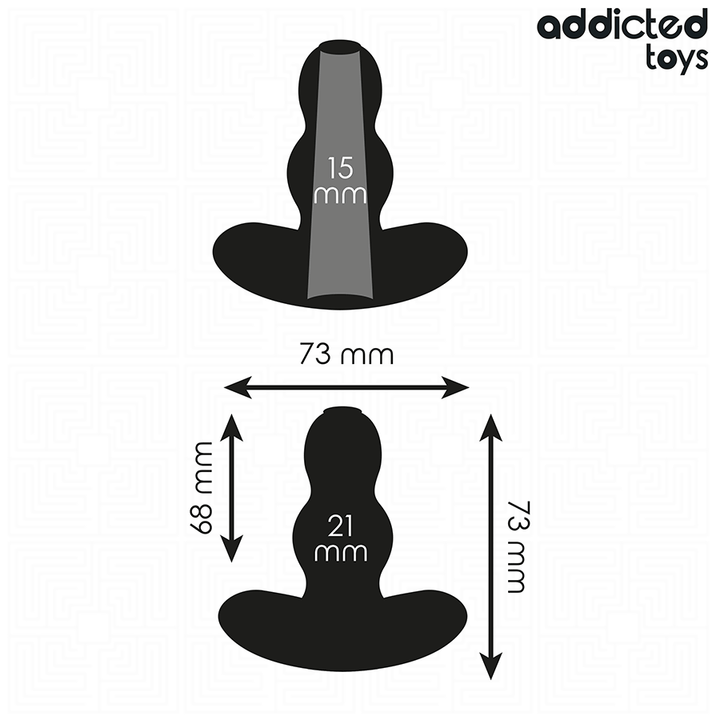 ADDICTED TOYS - HOLLOW ANAL PLUG SILICONE SIZE S 7.3 CM