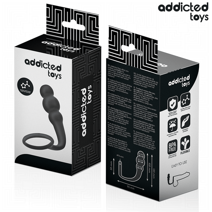 ADDICTED TOYS - ANAL PLUG WITH RING SILICONE MODEL 1