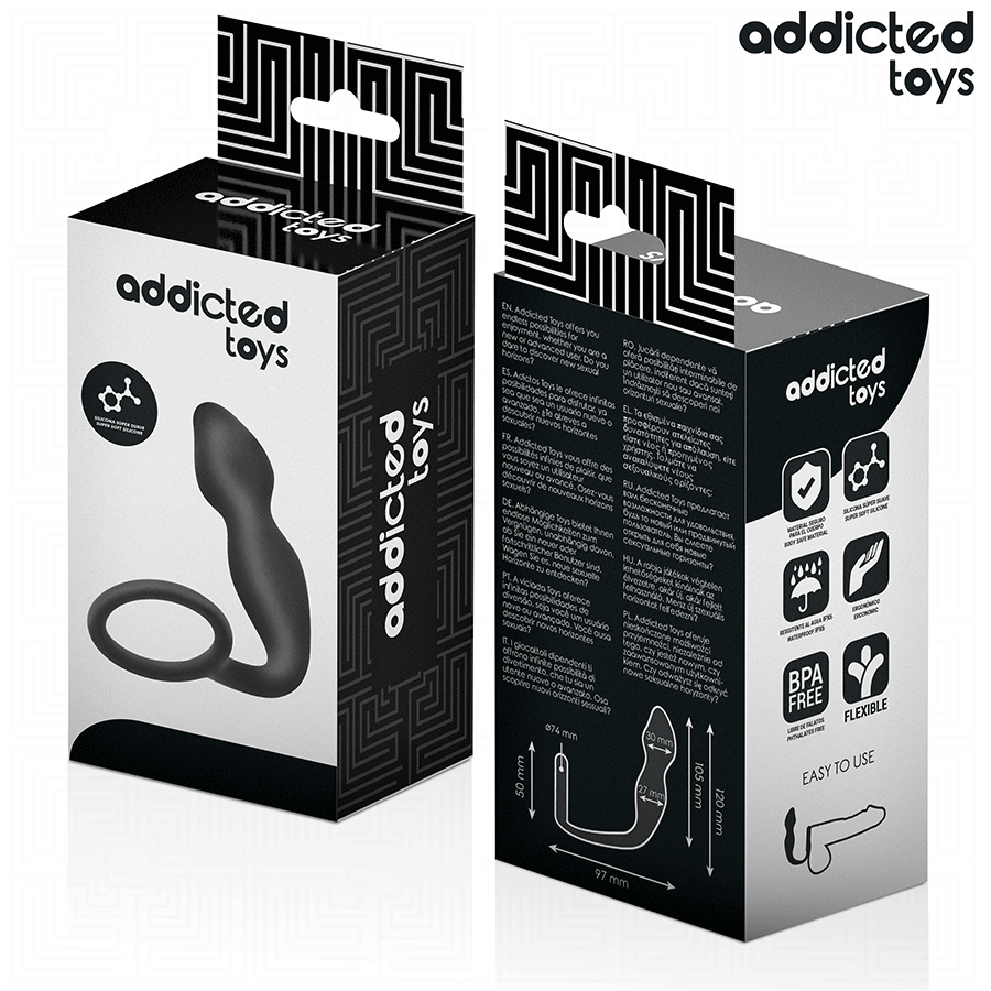 ADDICTED TOYS - ANAL PLUG WITH RING SILICONE MODEL 2