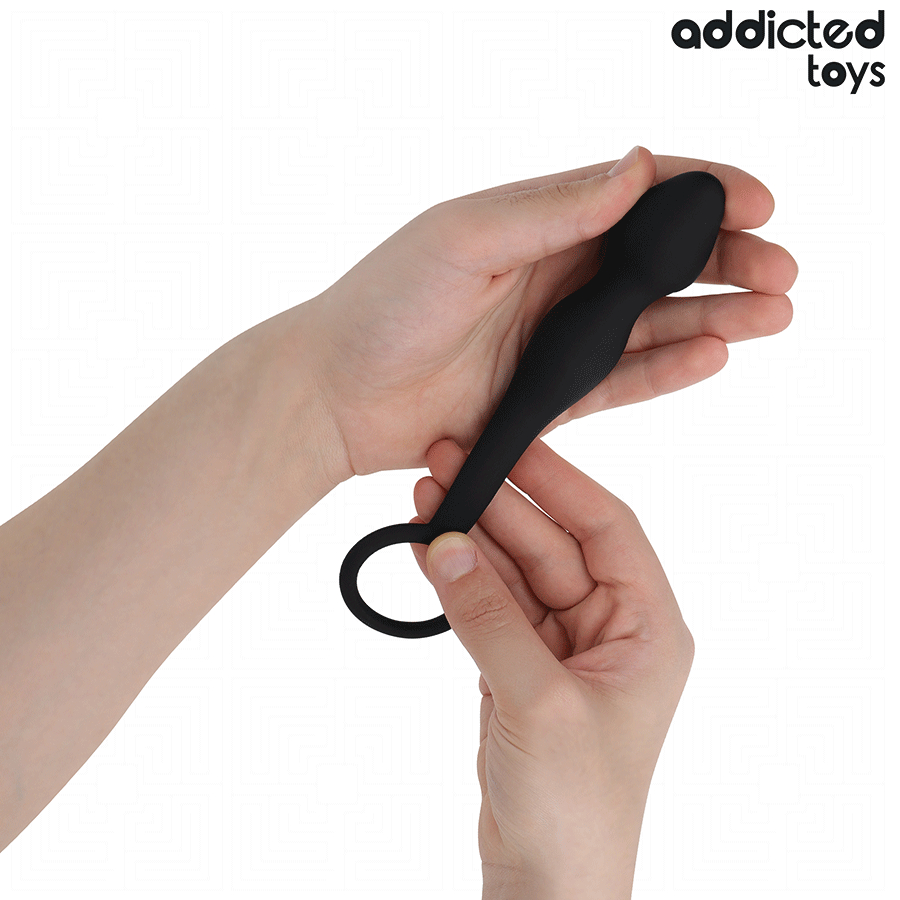 ADDICTED TOYS - ANAL PLUG WITH RING SILICONE MODEL 2