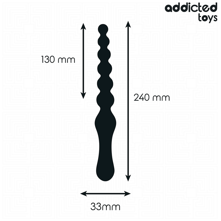 ADDICTED TOYS - DOUBLE ANAL MASSAGER SILICONE 24 CM