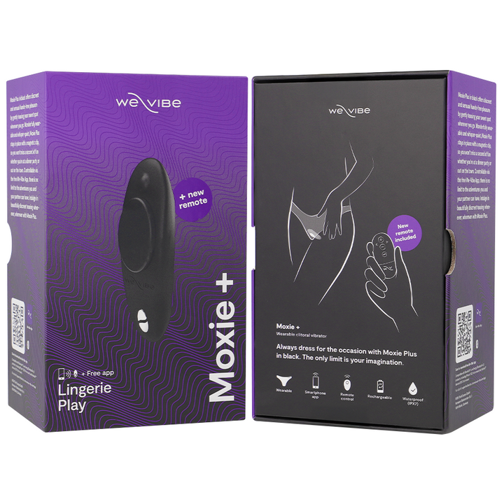 WE-VIBE - MOXIE + VIBRADOR DE CLÍTORIS NEGRO