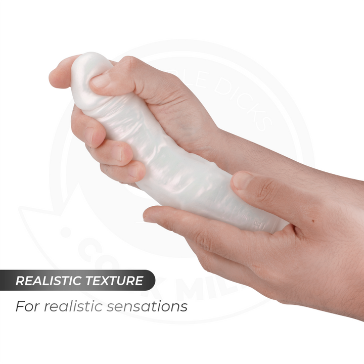 COCK MILLER - DILDO CON VENTOSA, LUCES Y VIBRACIÓN CON CONTROL REMOTO BLANCO 21.5 CM