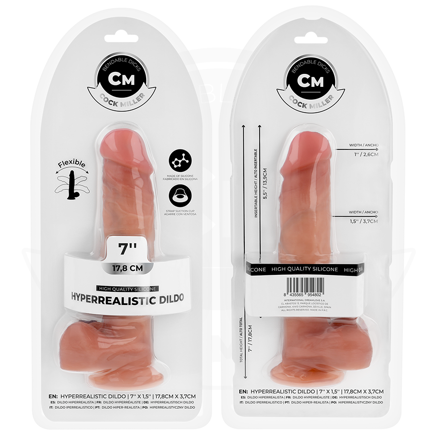COCK MILLER - DILDO ARTICULABLE HIPERREALISTA 17,8 CM