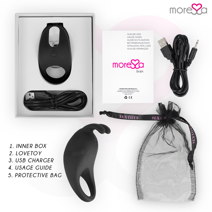 MORESSA - BRAD PREMIUM SILICONA RECARGABLE NEGRO