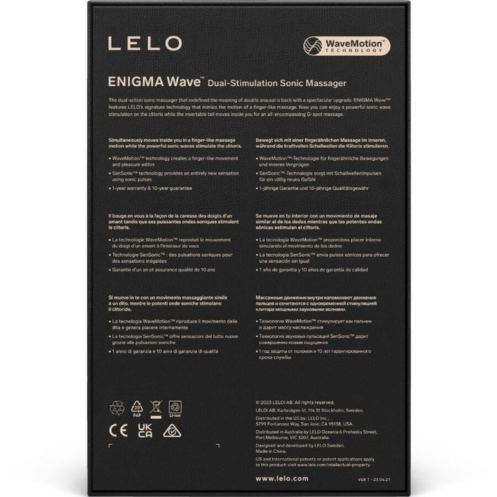 LELO - ENIGMA WAVE TRIPLE VIBRATION MASSAGER CYBER PURPLE