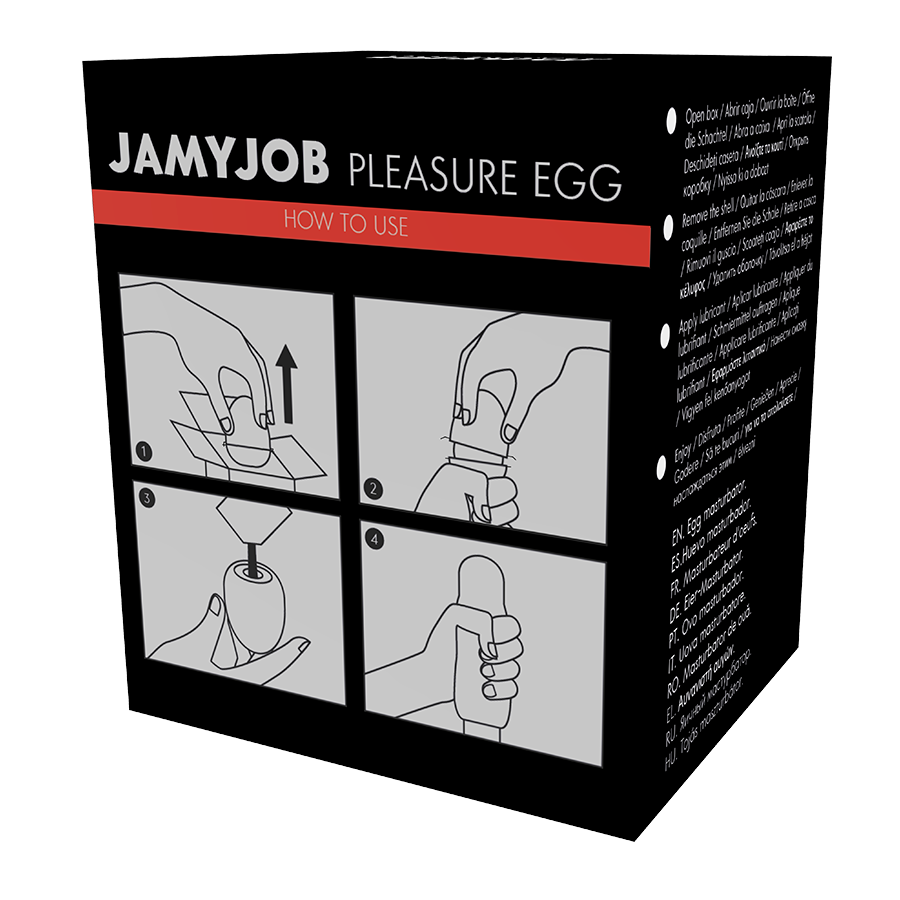 JAMYJOB - HUEVO MASTURBADOR VERSIÓN NEGRA DISCRETO