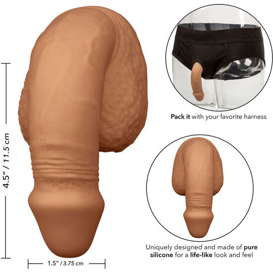 CALEXOTICS - ENVASE DE SILICONA PENE 12,75 CM CARAMELO