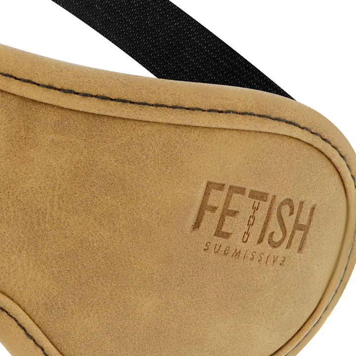 FETISH SUBMISSIVE ORIGEN - MÁSCARA DE CUERO VEGANO CON FORRO DE NEOPRENO
